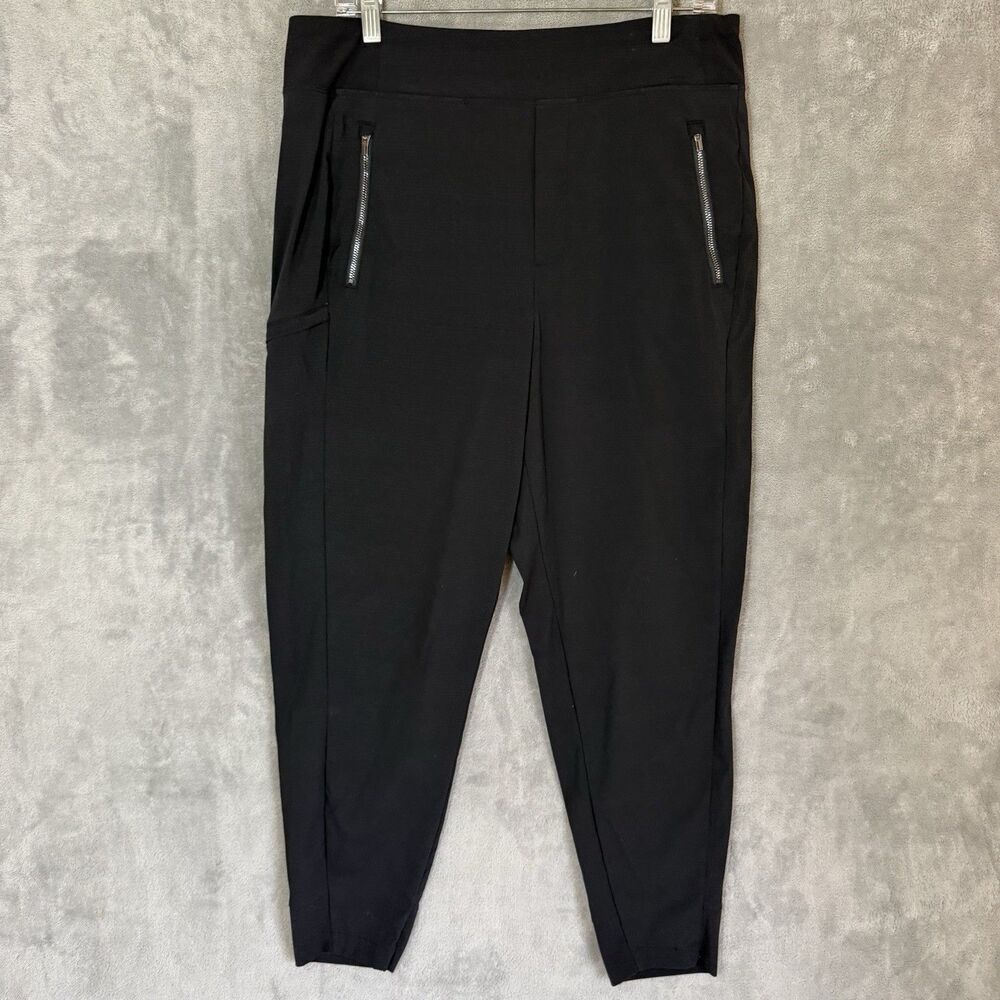 Athleta Trekkie North High Rise Jogger Pants Womens 12 Black Lounge Outdoor Hike
